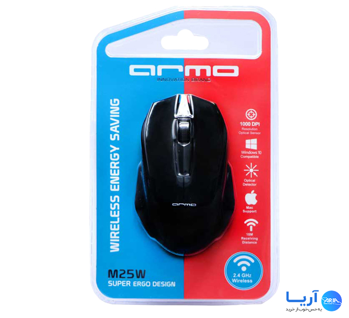 قیمت و خرید موس بی سیم آرمو M25W | فروشگاه آریا